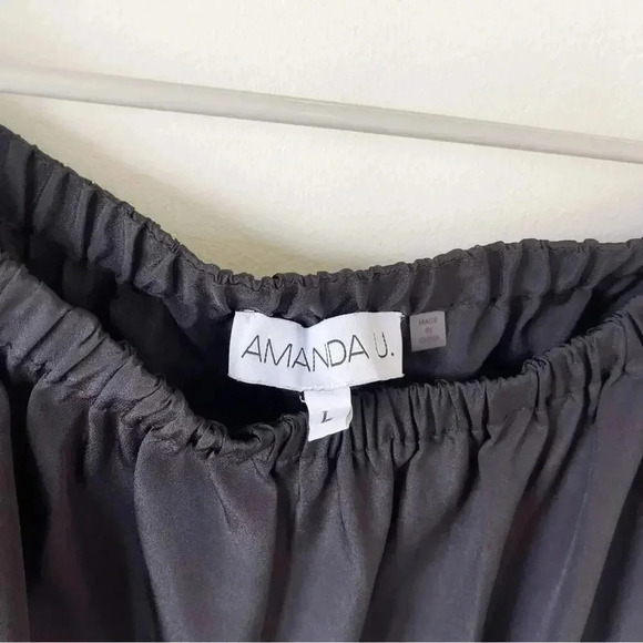 Amanda Uprichard Black Nirvana Blouse L EUC - Picture 7 of 8